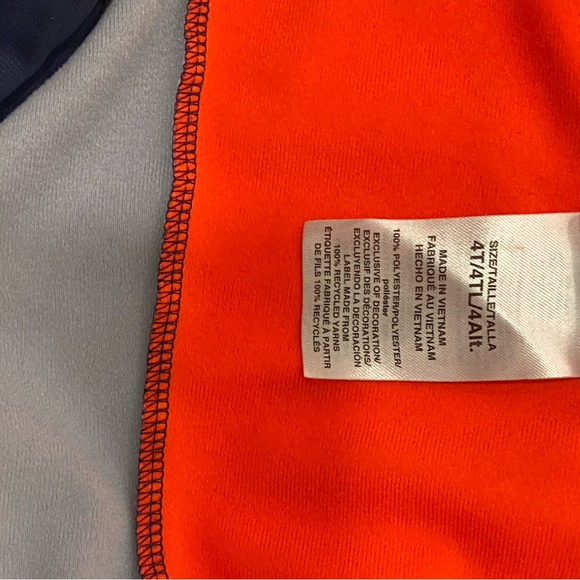 (SOLD) Adidas Youth  windbreaker Running sports Jacket in Orange, Gray, and Navy - Picture 5 of 5